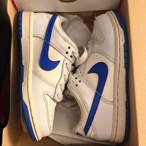 Nike White and Blue Athletic Shoes
